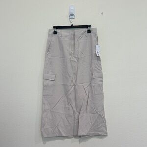 Liz Claiborne Beige Midi Skirt